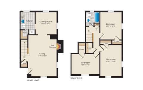 Falkland Chase in Silver Spring, Maryland 3 Bedroom Townhome Floor Plan